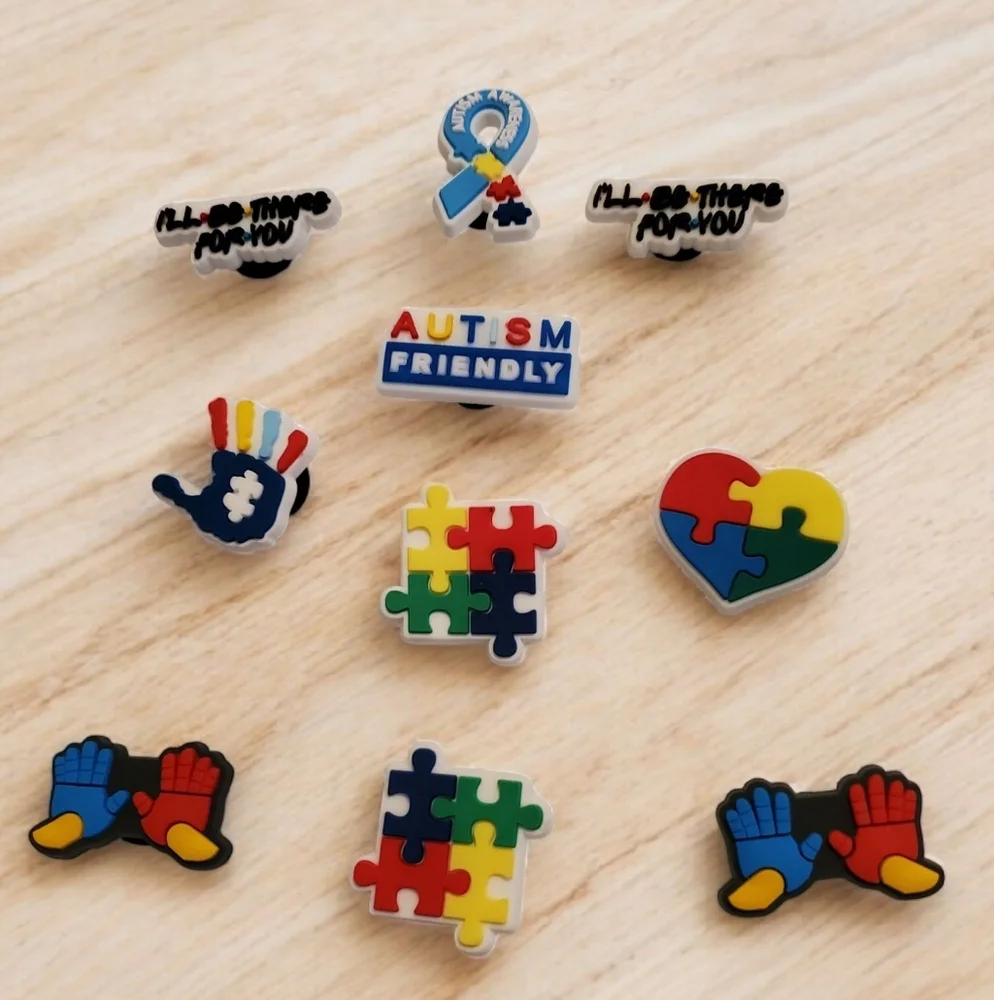 Autism Croc Charms Set | Puzzle Piece Shoe Charms | Autism Awareness Gift - Picture 1 of 2